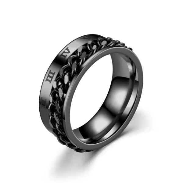 Anti Stress Stainless Steel Spinner Rings For Men Carved Demon Eye Rotatable Fidget Anxiety Joint Ring Jewelry Bague Homme - Image 7