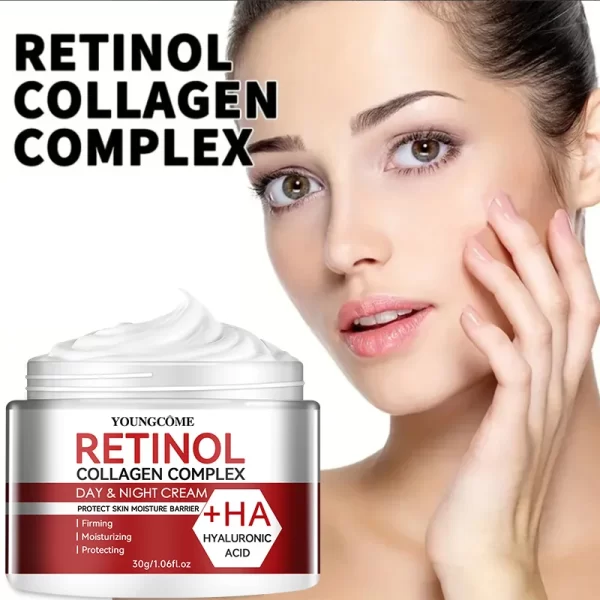 Retinol Collagen Facial Care Moisturizing Cream deeply nourishes  Suitable for dry and rough skin, Aging Face Cream Moisturizing - Image 2