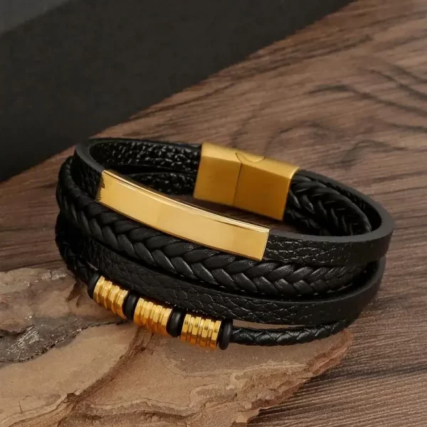 Classic Men's Leather Bracelet New Style Hand-woven Multi-layer Combination Accessory Fashion Man Jewelry Wholesale Dropshipping - Image 5