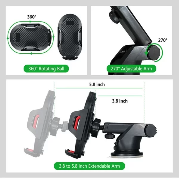 Sucker Car Phone Holder Mount Stand GPS Telefon Mobile Cell Support For iPhone 13 12 11 Pro Max X 7 8 Xiaomi Huawei Samsung - Image 6