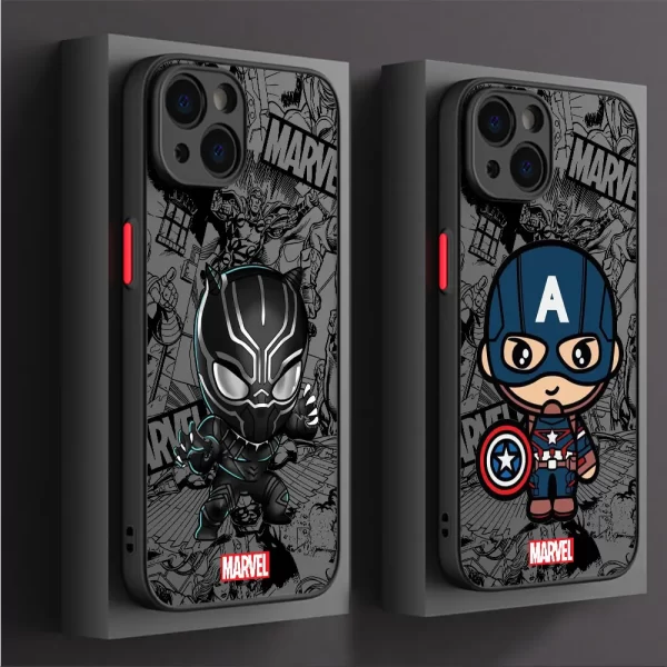 Cartoon Marvel Groot Spiderman Case for iPhone SE 12 Mini 13 Pro Max 14 Plus XS X 7 6S Plus 15 11 XR 8 Shockproof Armor Cover - Image 2