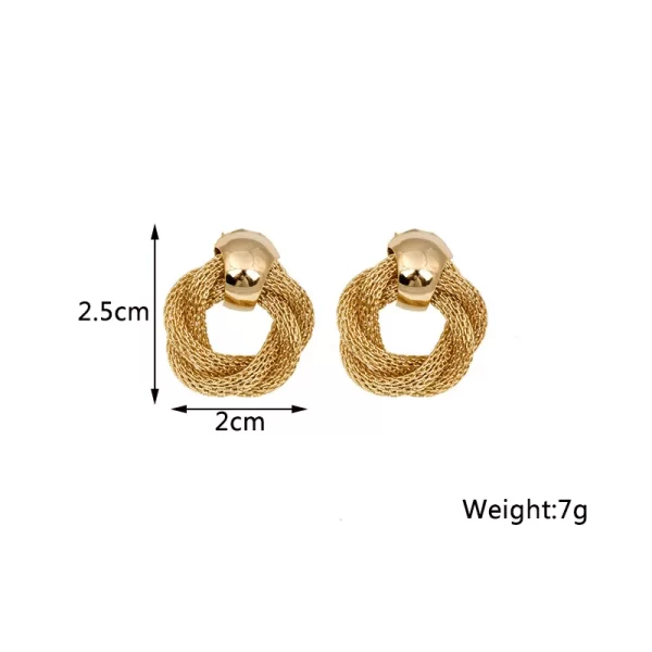 New Twist Stud Earrings Gold Color Metal Women Earrings Rotating Spiral Unusual Earrings for Ladies European Jewelry - Image 12