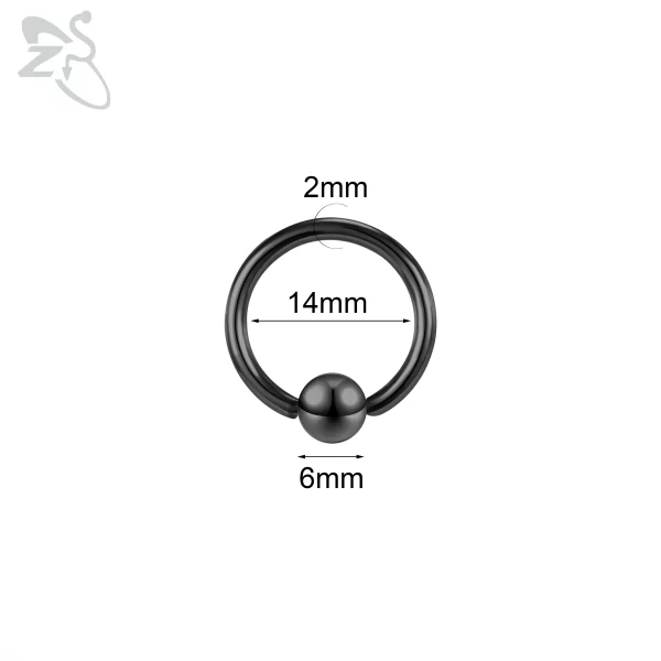 ZS 1 Piece 2/4/6/8G Black Color Stainelss Steel Horseshoe Nose Ring Men Punk Large Gauge Piercings Ear Expander Septum Piercing - Image 19