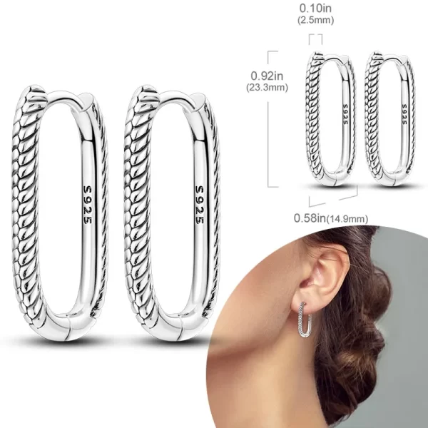 925 Sterling Silver Hoops Earrings Hypoallergenic Hoops Earrings With Zirconia Fashion High Quality Jewelry for Women Girls - Image 30