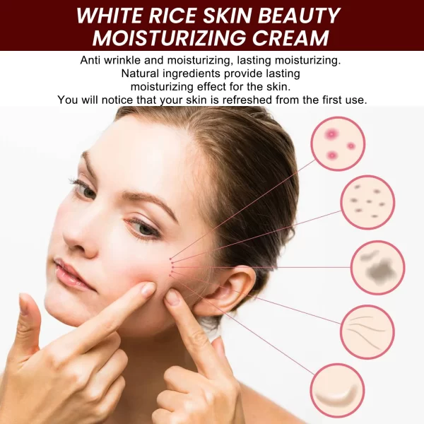 Rice Anti-wrinkle Facial Cream Acne Melasma Treatment Pigmentation Whitening Face Lifting Beauty Moisturizer Korean Cosmetics30g - Image 4