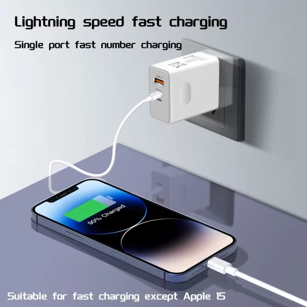 120W Fast Charger USB Type C PD Cable Fast Charging Quick Charge 3.0 Adapter For iPhone Xiaomi Samsung Oneplus Pixel Cellphones - Image 3