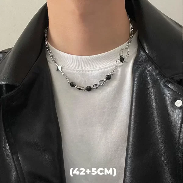 Hip Hop Zircon Star Double Layer Necklace For Men Women Trend Charm Titanium Steel Pendant Chain Unisex Jewelry Wholesale - Image 13