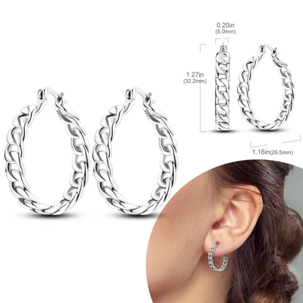 925 Sterling Silver Hoops Earrings Hypoallergenic Hoops Earrings With Zirconia Fashion High Quality Jewelry for Women Girls - Image 15