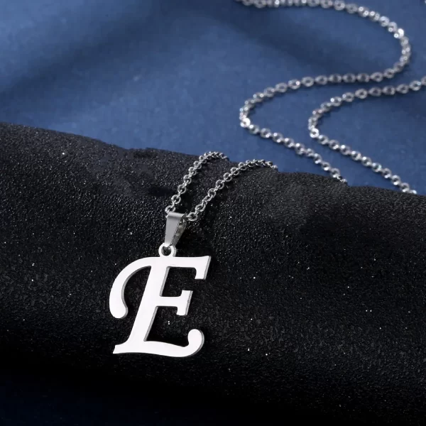 Fashion Letters A-Z Necklace for Women Men Stainless Steel High Quality English Alphabe Necklace A B C D E FGHIJKLMNOPQRSTUVWXYZ - Image 2