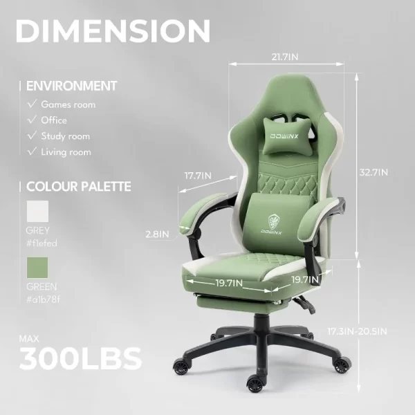 Dowinx Gaming Chair Breathable Fabric Computer Chair - Image 3