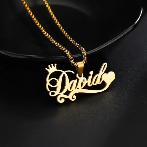 Custom Name Necklace Custom Jewelry Stainless Steel Personalized Crown Pendant For Women подвеска Men Collars Thick Chain Gifts - Image 30