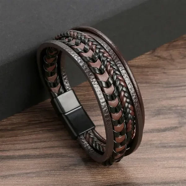 Classic Men's Leather Bracelet New Style Hand-woven Multi-layer Combination Accessory Fashion Man Jewelry Wholesale Dropshipping - Image 15