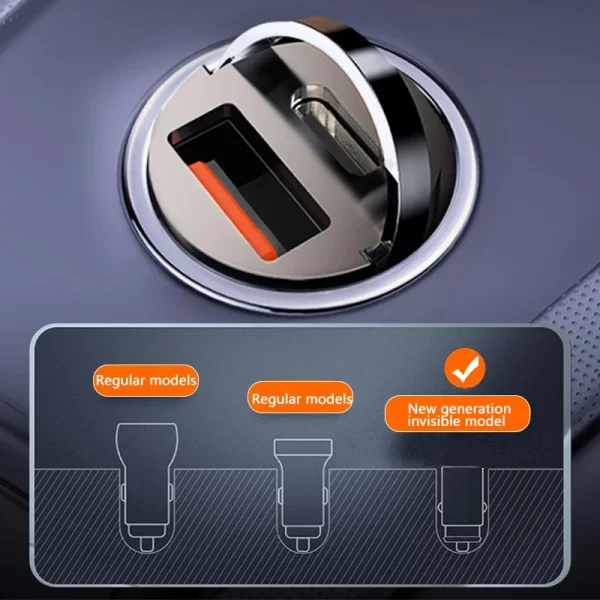 100W Mini Car Charger Lighter Fast Charging for iPhone QC3.0 Mini PD USB Type C Car Phone Charger for Xiaomi Samsung Huawei - Image 2