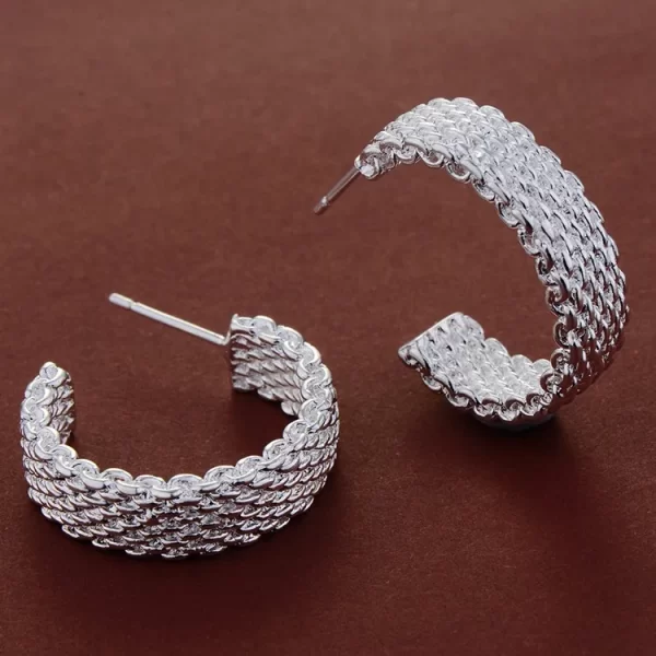 Original 925 Sterling Silver New Earrings Hearts For Women Exquisite Student Girlfriend Jewelry Accessories Wedding Fashion Gift - Image 18