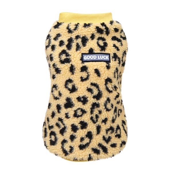 Fleece Leopard Print Vest - Image 4