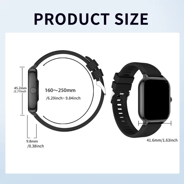 Smart watch wireless calling/dial Sport mode calling reminder and rejection fitness monitoring for iPhone/Andriod - Image 6