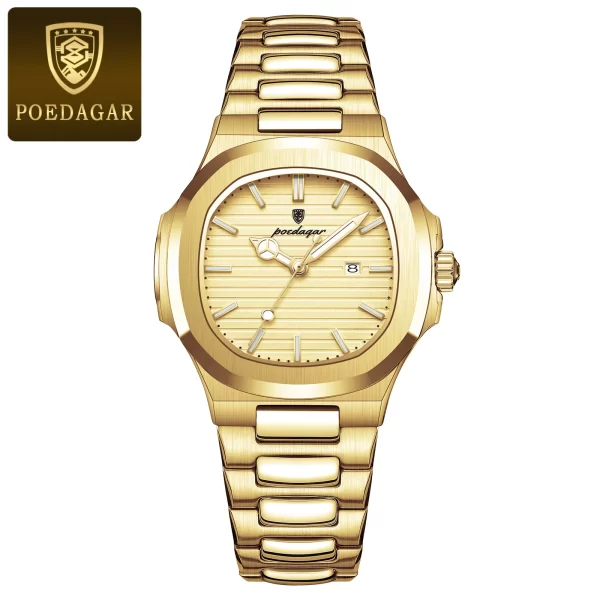 POEDAGAR Luxury Square Watch for Woman Waterproof Luminous Date Ladies Watch Stainless Steel Quartz Women's Watches Female Reloj - Image 15