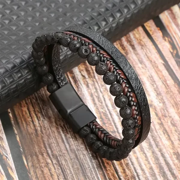 Classic Men's Leather Bracelet New Style Hand-woven Multi-layer Combination Accessory Fashion Man Jewelry Wholesale Dropshipping - Image 9