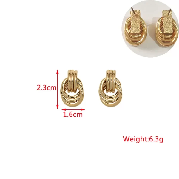 New Twist Stud Earrings Gold Color Metal Women Earrings Rotating Spiral Unusual Earrings for Ladies European Jewelry - Image 26