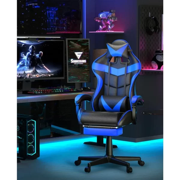 Computer Armchair Girlfriend Computer Gaming Chair Pink Gaming Chair With Footrest - Image 8