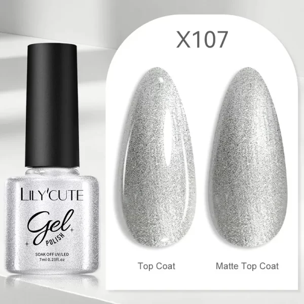 LILYCUTE 5ml Super Bright Silver Metallic Painting Liner Gel Nail Polish Drawing Stripe Graffiti Mirror Pull Line UV Gel Varnish - Image 112