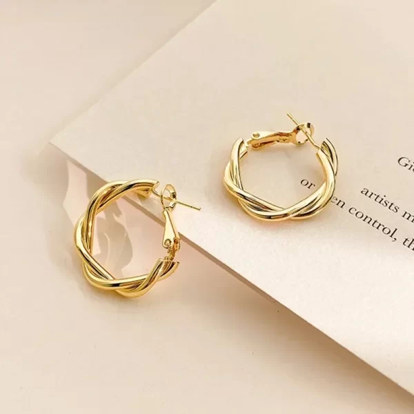 LATS  Korean New Simple Temperament Circle Pearl Earrings Gold Silver Color Fashion Small Versatile Earring Women's Jewelry - Image 7