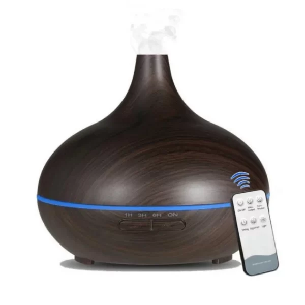 Air Humidifier Aromatherapy Essential Oil Diffuser Wood Grain 500ml Ultrasonic Remote Control 7 Color Lights For Home Bedroom ﻿ - Image 7