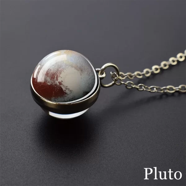 Solar System Universe Space Moon Sun Earth Planet Necklaces Two-sided Glass Ball Pendant Nebula Necklace Women Men Jewelry Gift - Image 14