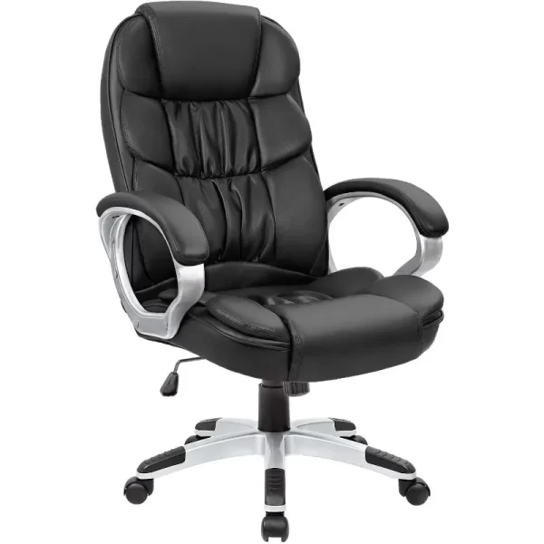 Homall Office Chair High Back Computer Desk Chair, PU Leather Adjustable Height Modern Executive Swivel Task Chair