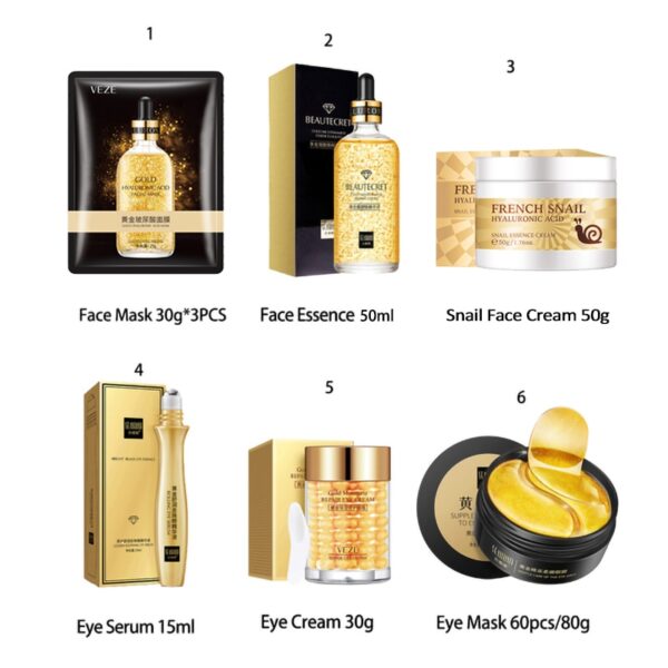 Gold Skin Care Set with Face Essence - Image 11