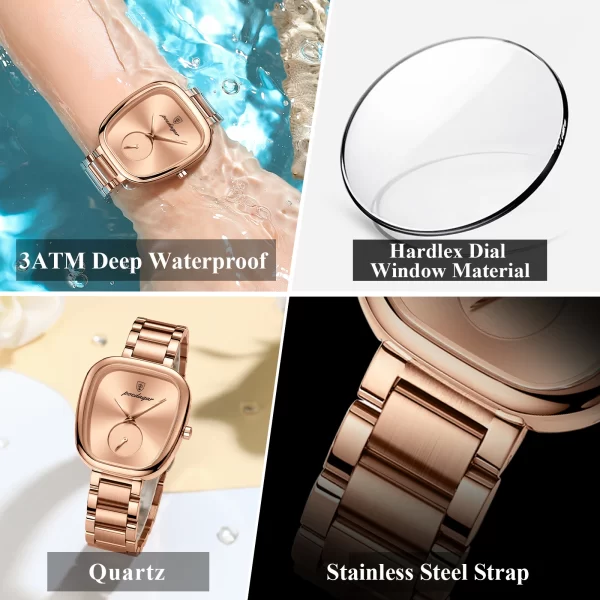 POEDAGAR Luxury Watch for Woman Waterproof Stainless Steel Quartz Ladies Watch High Quality Women's Watches Elegant Female Clock - Image 4