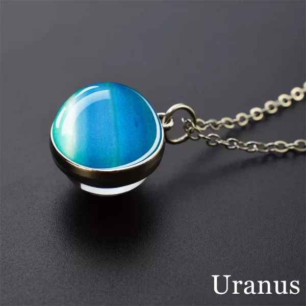 Solar System Universe Space Moon Sun Earth Planet Necklaces Two-sided Glass Ball Pendant Nebula Necklace Women Men Jewelry Gift - Image 10