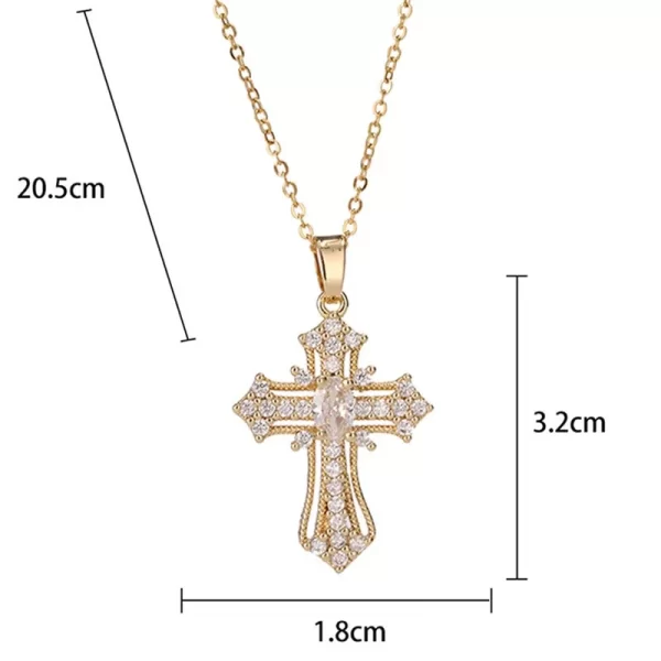 Men Women Hip Hop Zircon Cross Shiny Pendant Stainless Steel Necklace Charm Bling Exquisite Necklaces Jewelry Fashion Gifts - Image 6