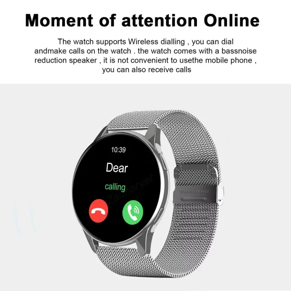 Smart Watch, Wireless Call/Dial, Multi-Sport Mode, Alerts, For Men and Women, Customized Wallpaper, iPhone/Andriod - Image 2