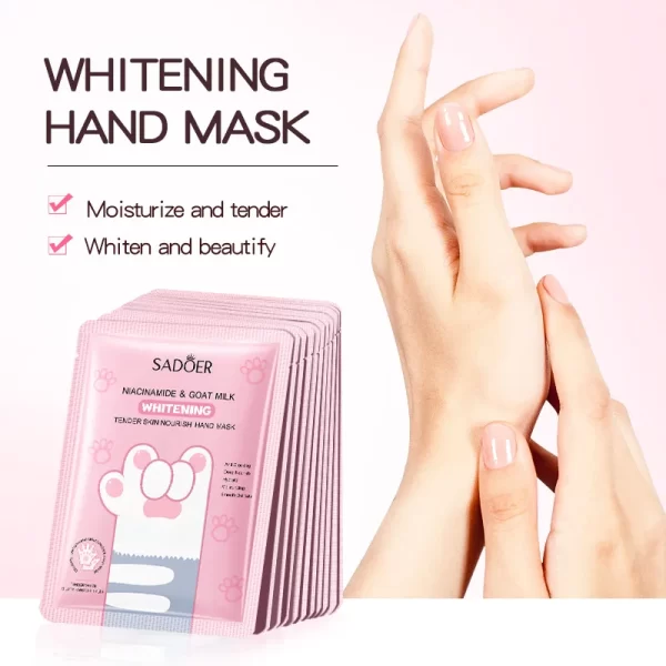 10 Pairs Goat Milk Nourishing Hand Mask - Image 2