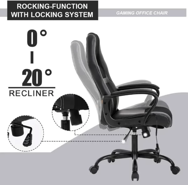 Ergonomic Gaming Chair With Massage Feature - Image 4