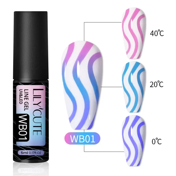 LILYCUTE 5ml Super Bright Silver Metallic Painting Liner Gel Nail Polish Drawing Stripe Graffiti Mirror Pull Line UV Gel Varnish - Image 74