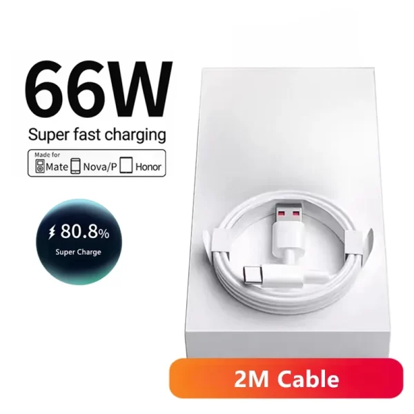 6A 66W Super Fast EU Wall Charger For Huawei Mate 40 50 60 P50 Nova 8 9 10 Honor 90 100 X7 X8 X9 Magic Type C Charging USB Cable - Image 10