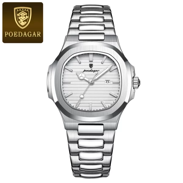 POEDAGAR Luxury Square Watch for Woman Waterproof Luminous Date Ladies Watch Stainless Steel Quartz Women's Watches Female Reloj - Image 11