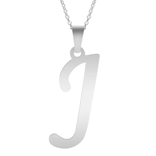 Fashion Letters A-Z Necklace for Women Men Stainless Steel High Quality English Alphabe Necklace A B C D E FGHIJKLMNOPQRSTUVWXYZ - Image 13