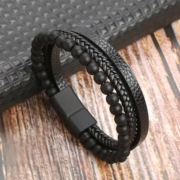 Classic Men's Leather Bracelet New Style Hand-woven Multi-layer Combination Accessory Fashion Man Jewelry Wholesale Dropshipping - Image 10