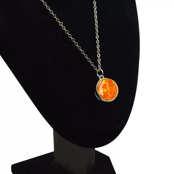 Solar System Universe Space Moon Sun Earth Planet Necklaces Two-sided Glass Ball Pendant Nebula Necklace Women Men Jewelry Gift - Image 4