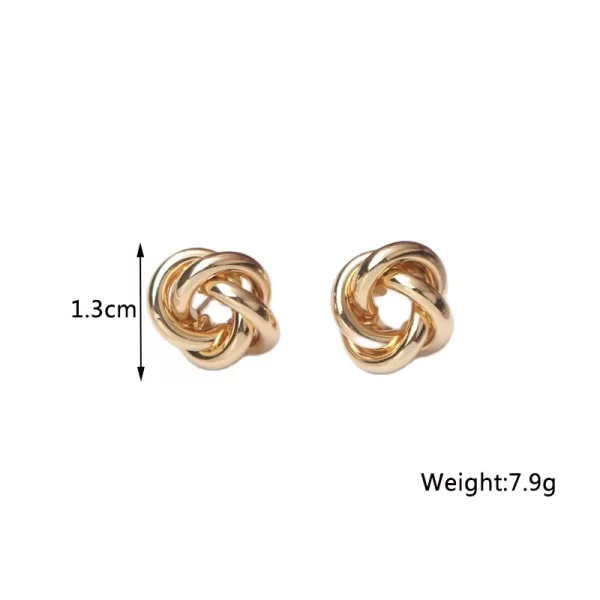 New Twist Stud Earrings Gold Color Metal Women Earrings Rotating Spiral Unusual Earrings for Ladies European Jewelry - Image 16