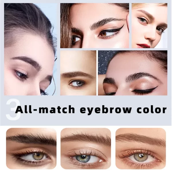 3Colors Eyelash Eyebrow Dye Tint Kit Fast Tint Brow Dye Gel Eyebrow Cream Brow Enhancers Henna Mascara Makeup Tool - Image 2