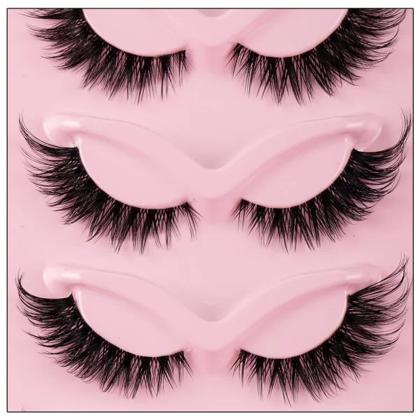 5 Pairs Cat Eye Lashes Faux Mink Eyelashes Natural long Manga Lashes Winged End Eye Elongated Eyelashes Fake Lashes Makeup - Image 3