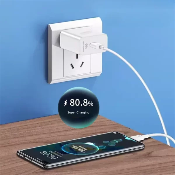 6A 66W Super Fast EU Wall Charger For Huawei Mate 40 50 60 P50 Nova 8 9 10 Honor 90 100 X7 X8 X9 Magic Type C Charging USB Cable - Image 5