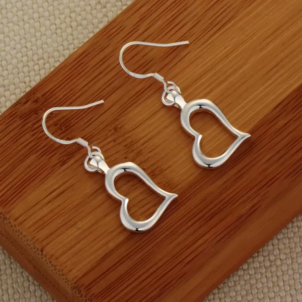 Original 925 Sterling Silver New Earrings Hearts For Women Exquisite Student Girlfriend Jewelry Accessories Wedding Fashion Gift - Image 14