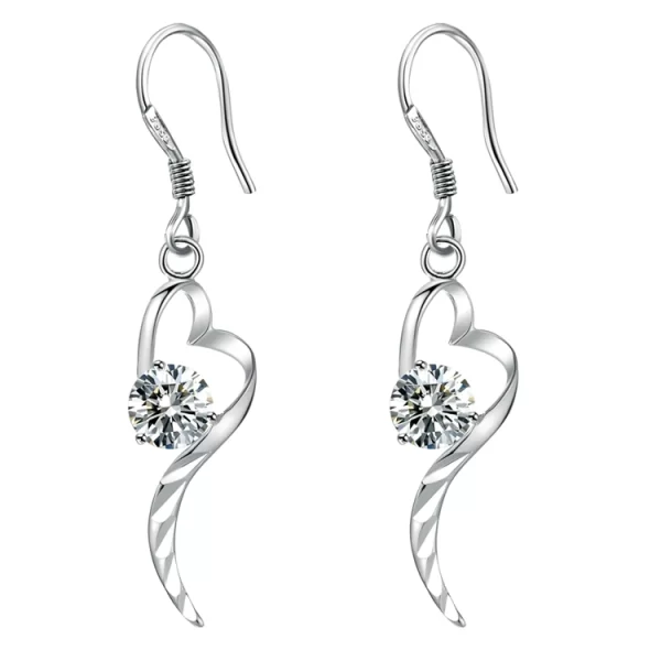 Original 925 Sterling Silver New Earrings Hearts For Women Exquisite Student Girlfriend Jewelry Accessories Wedding Fashion Gift - Image 60