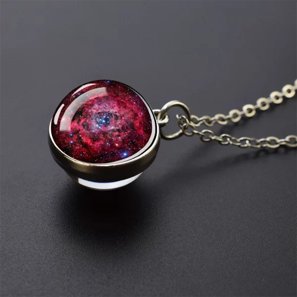 Solar System Universe Space Moon Sun Earth Planet Necklaces Two-sided Glass Ball Pendant Nebula Necklace Women Men Jewelry Gift - Image 20