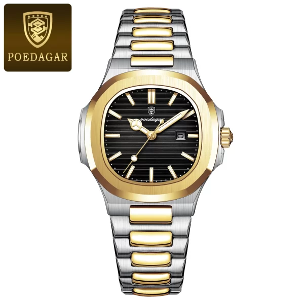 POEDAGAR Luxury Square Watch for Woman Waterproof Luminous Date Ladies Watch Stainless Steel Quartz Women's Watches Female Reloj - Image 12